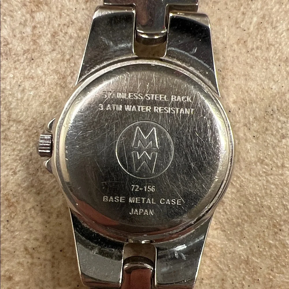 Michele* Silver Watch with Crystal Detailing *most likely a knockoff - Picture 6 of 6